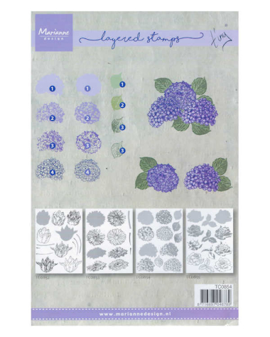 Preview: Clear Stamps - Tiny's layered stamps - Hortensien