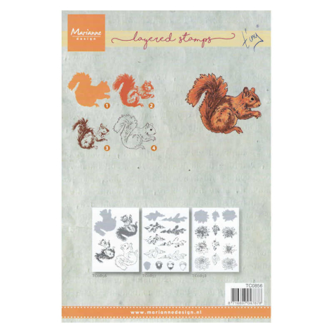 Preview: Clear Stamps - Tiny's layered stamps - Eichhörnchen