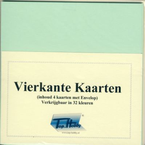 Quadratische Karten mit Umschlag - Hellgrün