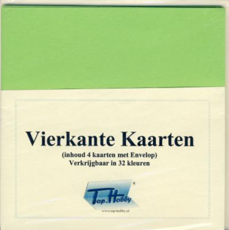Quadratische Karten mit Umschlag - Grasgrün