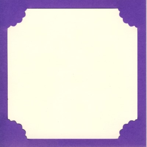 Quadratische Einsteck Karten - Kleine Welle <br>  18 Violett - 3 Karten mit Umschlag