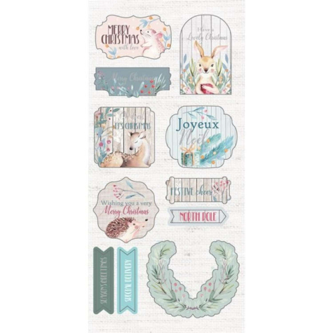 Preview: 3D Die-Cut Toppers - Watercolour Christmas - 23tlg.