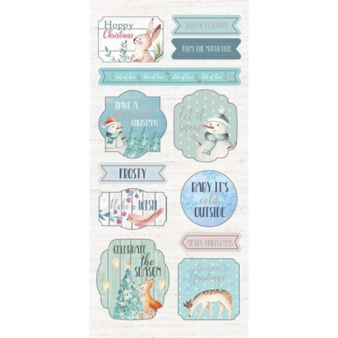 Preview: 3D Die-Cut Toppers - Watercolour Christmas - 23tlg.