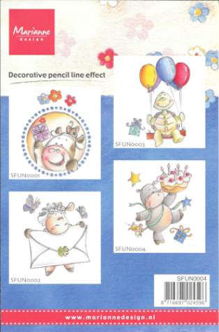 Preview: Clear Stamp - Party Fun - Schaf mit Brief