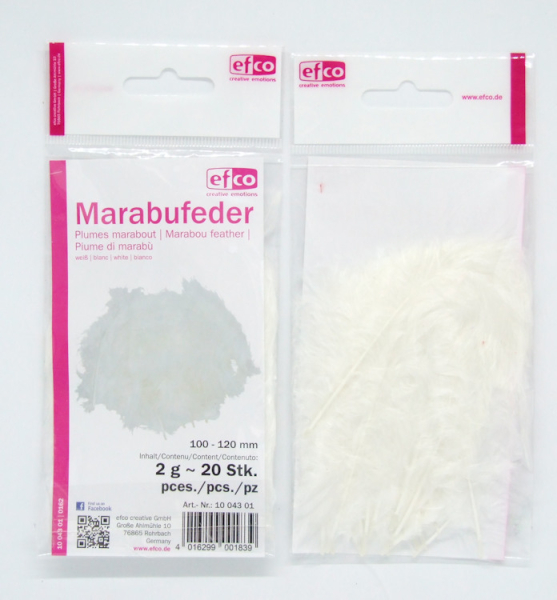 Marabufedern - weiß