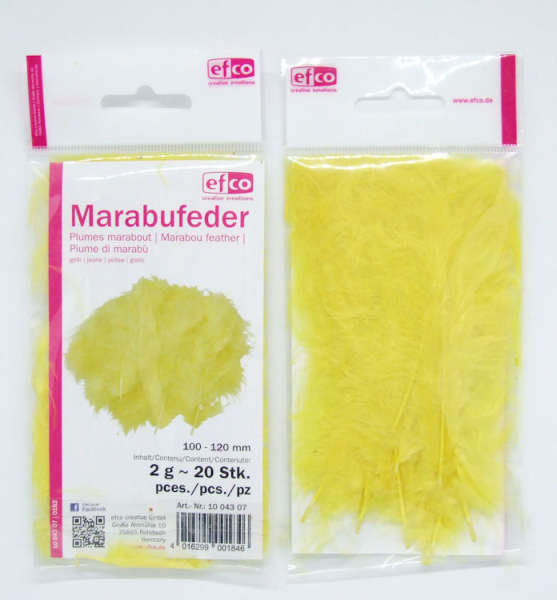 Marabufedern - gelb