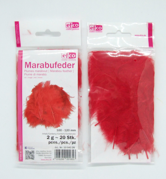 Marabufedern - rot