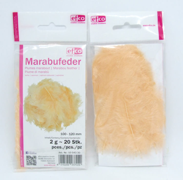 Marabufedern - lachs