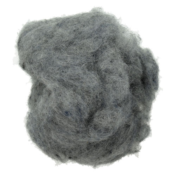 Wolle zum Filzen - Schurwolle - grau meliert