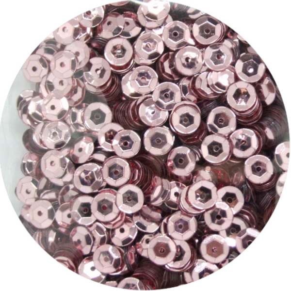 Pailletten gewölbt Ø 6mm - ca. 4.000 Stück - altrosa