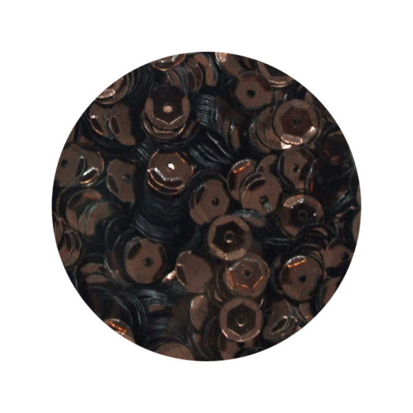 Pailletten gewölbt Ø 6mm - ca. 4.000 Stück - dunkelbraun