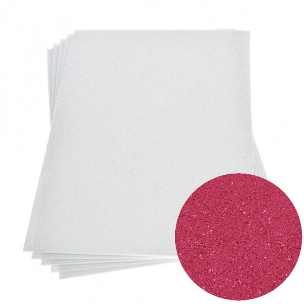 Glitter-Moosgummiplatte 2 mm - pink
