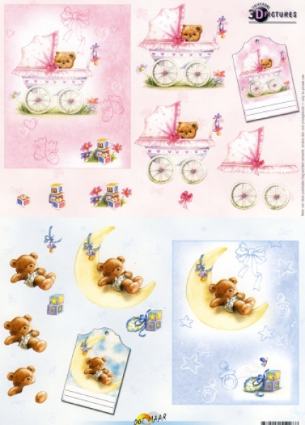 3D Bogen Doe Maar 208 - Bärenbaby Junge & Mädchen
