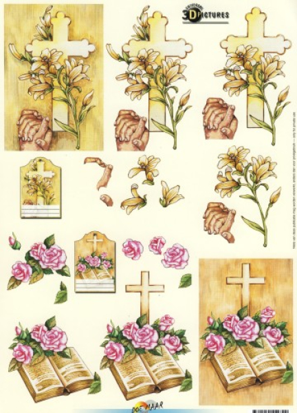 3D Bogen Doe Maar 272 - Kreuz & Bibel