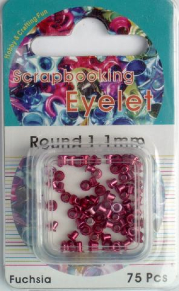 Eyelets rund Ø 1,1 mm   fuchsia - 75 Stück