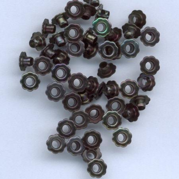 Eyelets Blumen Ø 6 mm   schwarz - 50 Stück