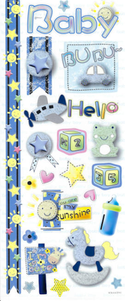 Sticker Babymotive mit silbernen Verzierungen