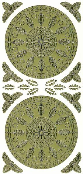Sticker Ornament - gold   1 Bogen 10x23 cm