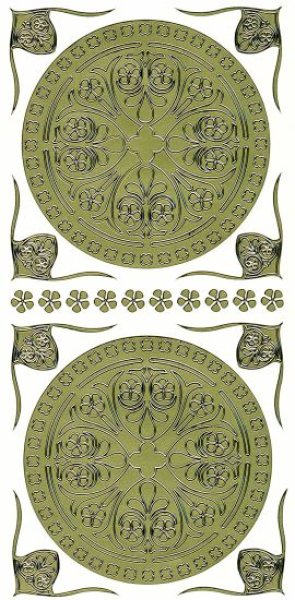 Sticker Ornament - gold   1 Bogen 10x23 cm