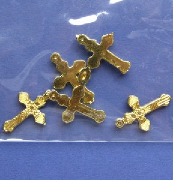 Streuteile "Kreuze gotisch" gold - 5 Stück
