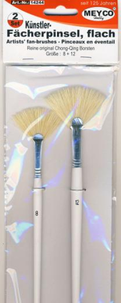 Künstler Fächerpinsel, 2er Set