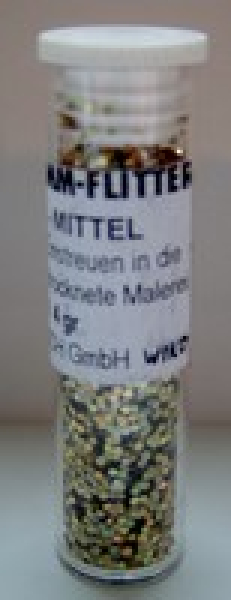 Hologramm-Flitter mittel - gold