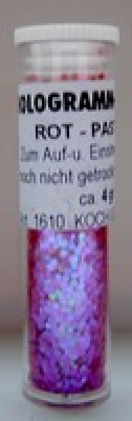 Hologramm-Flitter grob - pastell-rot