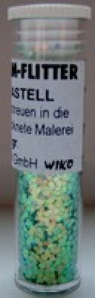 Hologramm-Flitter grob - pastell-grün