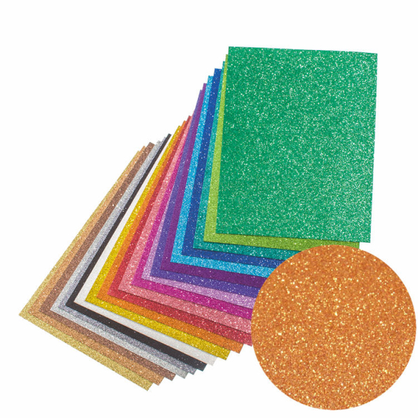 Glitterkarton A4 - orange