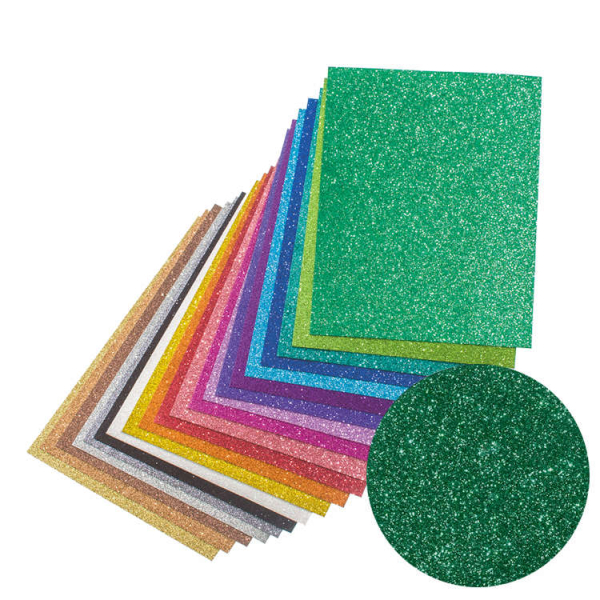 Glitterkarton A4 - grün