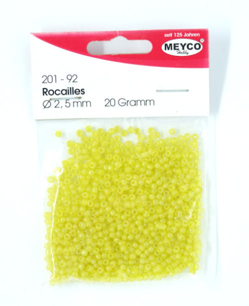 Rocailles Ø 2,5 mm - gelb transparent