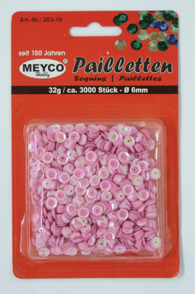 Pailletten gewölbt Ø 6mm - ca. 3.000 Stück - orchidee irisierend