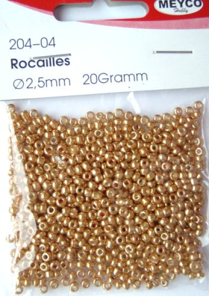 Rocailles Ø 2,5 mm - gold metallic