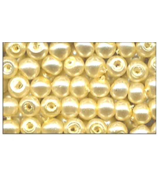 Glasschmuckperlen Ø 8 mm - gelb, Bijouterie Perlen