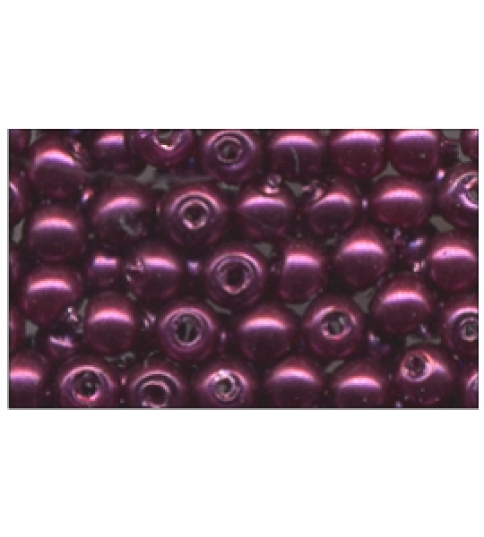 Glasschmuckperlen Ø 6 mm - bordeaux, Bijouterie Perlen