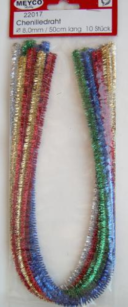 Chenilledraht Metallic - bunt