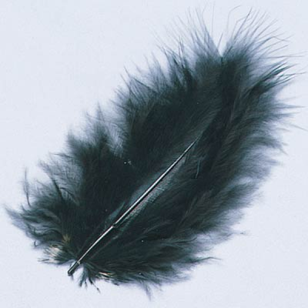 Marabufedern - schwarz