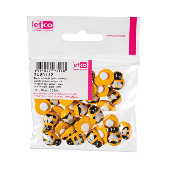 Holzstreuteile Bienen - 12 x 15 mm - ca. 30 Stück