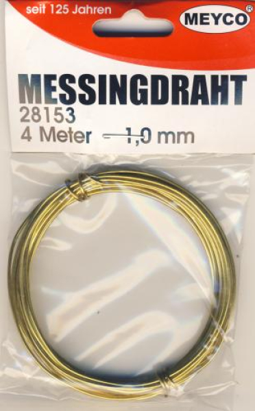 Messingdraht Ø 1,0 mm - 4 Meter