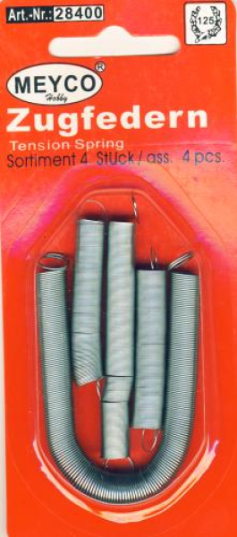 Zugfedern Sortiment - 4 Stück