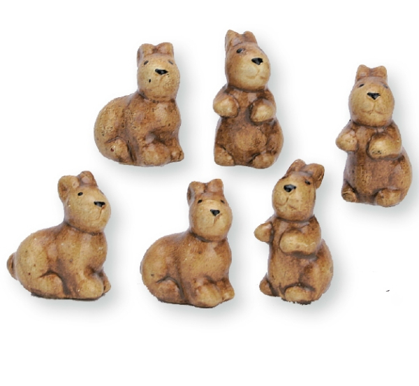 Hasen mini 2,5cm 12 Stück