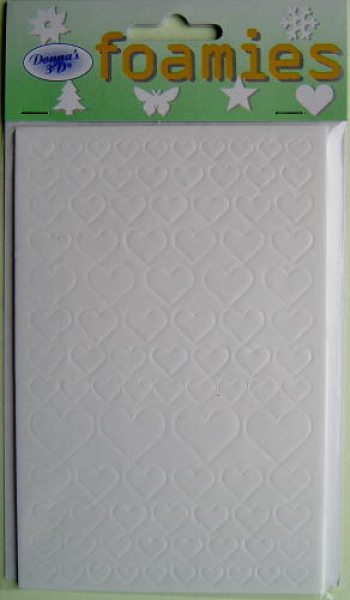 Donna's 3D Foamies - Herzen   1 Bogen 10 x 15 cm