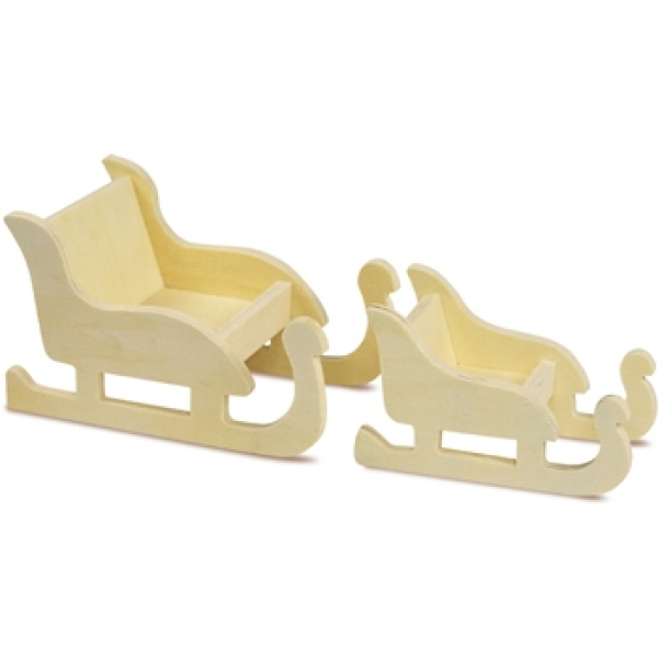 Holzschlitten 2er Set
