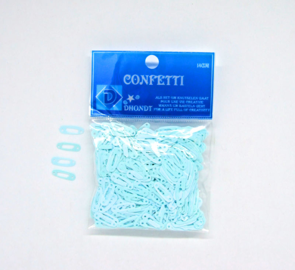 Konfetti/Streuteile Windelnadel, 14 g - blau-türkis