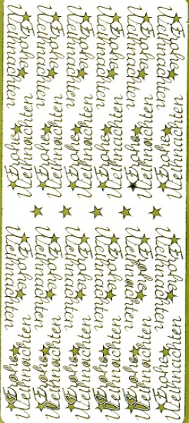 Sticker Frohe Weihnachten - gold