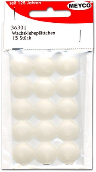 Klebewachsplättchen Ø 15mm - 15 Stück