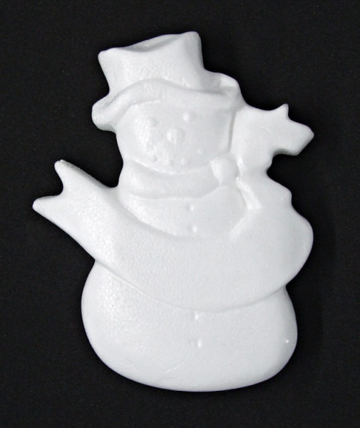 Styropor Schneemann flach