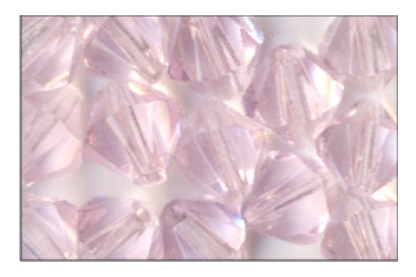 Glasfacetten-Perlen Ø 6 mm - hellrosa