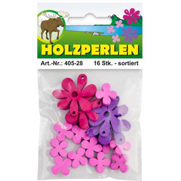 Holzperlenset Blüten