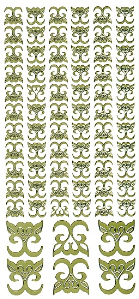 Sticker Angelika Wagner Nr. 5 - gold   1 Bogen 10x23 cm